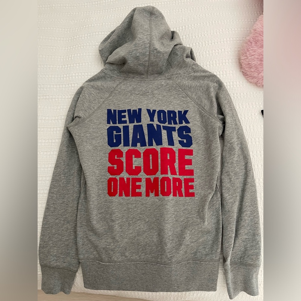 Pink by Victoria’s Secret NFL New York Giants Pullover Grey Hoodie Sz. Small